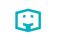 a blue and white logo with the letter a inside of it