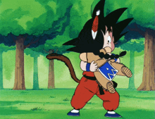 Kid Goku Cute GIF - Kid Goku Cute Hug GIFs