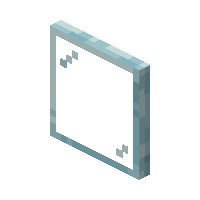 a pixel art of a square with a blue frame and a white background .