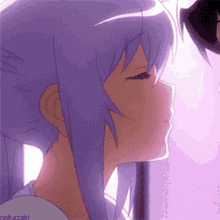 anime matching couple kiss girl