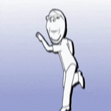 a black and white drawing of a person with a backpack