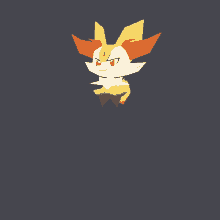 braixen pokemon 3d spinning low poly