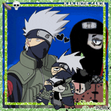 a picture of a cartoon character with the name kakashiour canon