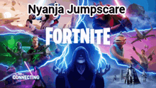 a poster for nyanja jumpscare fortnite with a picture of a storm trooper