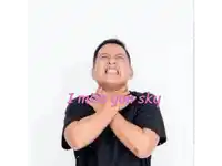 a picture of a man with the words " i miss you sky " above him