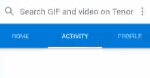 a screen shot of a search bar for gif and video on tenor