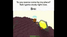 a person is standing on top of a hill in a video game and talking to another person .