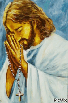 Jesus Christ Pray GIF - Jesus Christ Pray Rosary GIFs