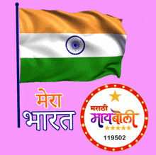 a sticker with a flag and the number 119502