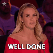 Well Done Amanda Holden GIF - Well Done Amanda Holden Britains Got Talent GIFs