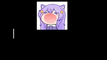 a cartoon of a girl with purple hair and the words bo may la phan hoang giang above her