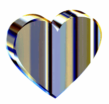 szeretet heart love stripes chrome