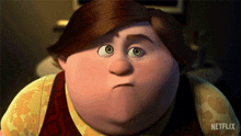 a close up of a cartoon character with a netflix logo in the corner
