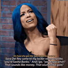 Sasha Banks Name GIF - Sasha Banks Name Sara Del Rey GIFs