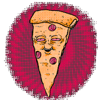 Stoned Pizza Sticker - Stoned Pizza Weed Stickers