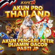 a poster that says ' akun pro thailand ' at the top