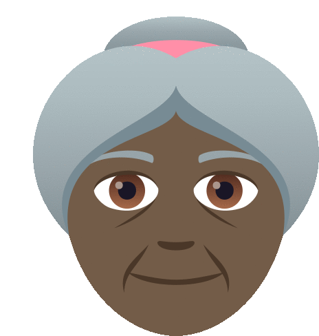 Old Woman Joypixels Sticker - Old Woman Joypixels Elderly Woman Stickers