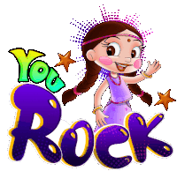 You Rock Chutki Sticker - You Rock Chutki Chhota Bheem Stickers