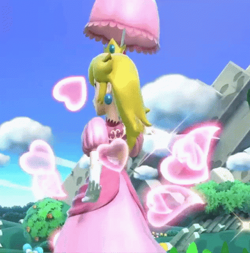 Princess Peach Heart GIF - Princess Peach Heart Twirl - Discover & Share  GIFs
