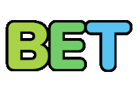 the word bet is written in green and blue letters on a white background