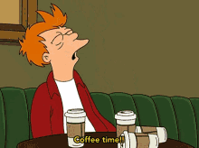 Coffee Time GIF - Coffee Time Futurama GIFs