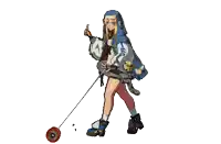 a girl in a hoodie with the letter g on it is holding a yo-yo