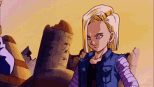 dbz trunks punching android18 18