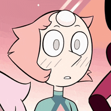 a cartoon character with a pearl on her head