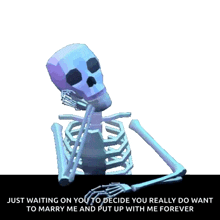 Waiting Skeleton GIF - Waiting Skeleton Bored GIFs
