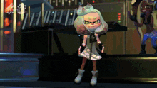 a cartoon character is standing in front of a sign that says 10 10