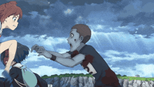 a man with a number 2 on his shirt is being held by a girl
