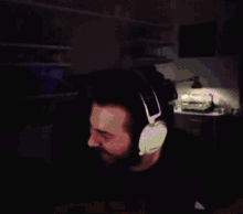 a blurry picture of a man with a beard and sunglasses