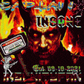 a poster for captain insane shows a devil on the cover
