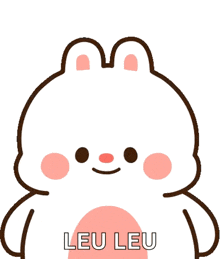 a cartoon bear with its tongue sticking out and the words leu leu on the bottom