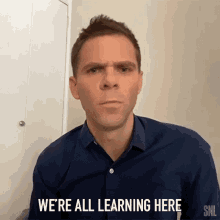 Were All Learning Here Bill Hader GIF - Were All Learning Here Bill Hader Saturday Night Live GIFs