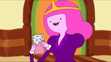 princess bubblegum from adventure time is holding a candy bar