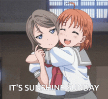 Its Sunshine Sunday Love Live GIF - Its Sunshine Sunday Love Live Hug GIFs