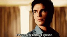 I Know Youre Obsessed With Me Damon GIF - I Know Youre Obsessed With Me Damon Vampire Diaries GIFs