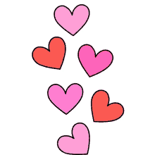 hearts love happy valentines day colorful sticker