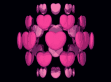 hearts rotating hearts love hearts hearts of love pink hearts