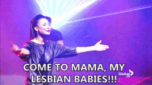 Come To Mama, My Lesbian Babies! - Glee GIF - Lesbian Lesbian Babies Babies GIFs