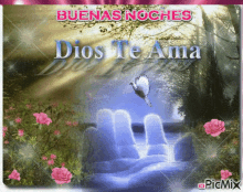 buenas noches dios te ama good night god loves you flowers