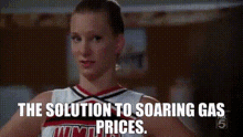 glee brittany pierce the solution to soaring gas prices gas prices high gas prices