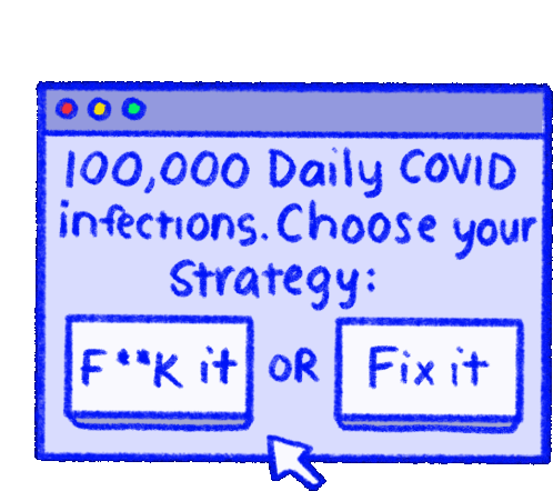 100000daily Covid Infections F It Sticker - 100000daily Covid Infections F It Fix It Stickers