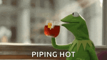 Kermit Sips Tea GIF - Kermit Sips Tea Tea GIFs