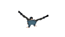 a cartoon of a girl kicking a shoe