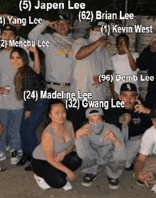 a group of people posing for a picture with the names japen lee brian lee and yang lee visible