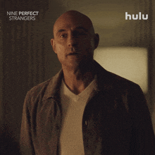 an advertisement for nine perfect strangers shows a man saying how did you know that