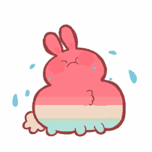 Bunny Rainbow Cry GIF - Bunny Rainbow Cry Crying GIFs