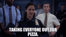 brooklyn nine nine amy santiago taking everyone out for pizza pizza going out for pizza